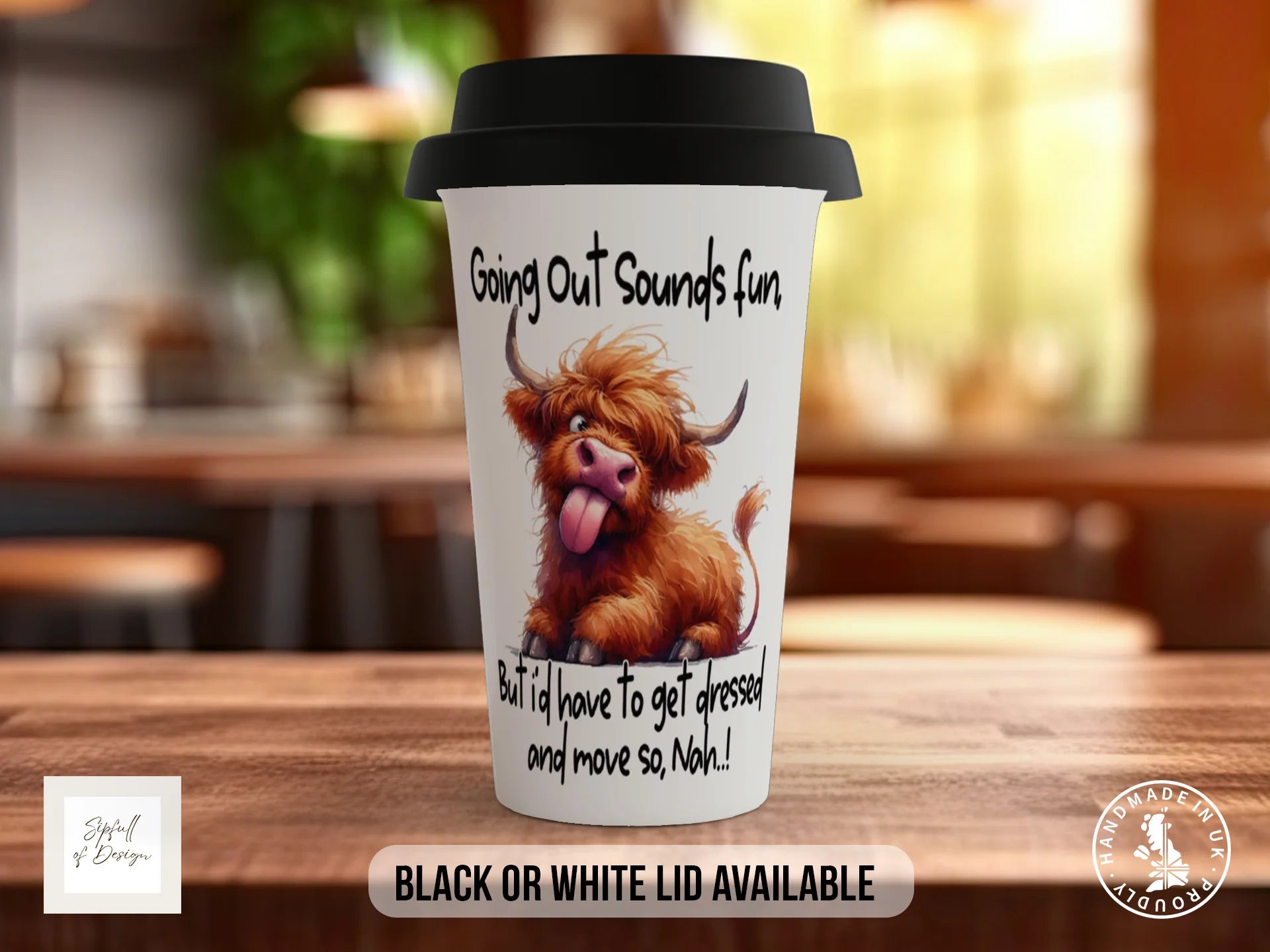 Going Out Sounds Fun But I'd Have to Get Dressed and Move So, Nah Mug | Funny Introvert Gift Travel Mug