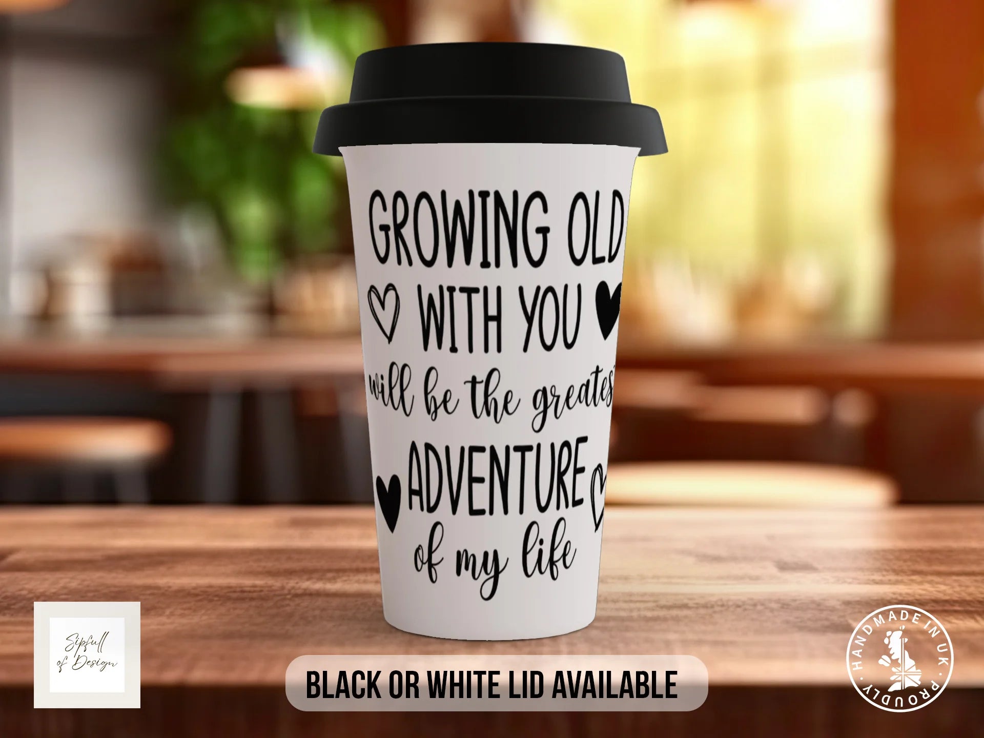 Growing Old With You Mug | Wedding, Anniversary & Valentine's Gift Travel Mug