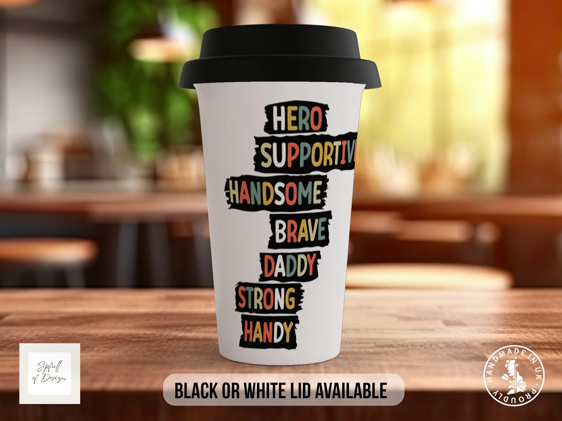 Daddy Word Stack Mug | Funny Father's Day Gift Travel Mug