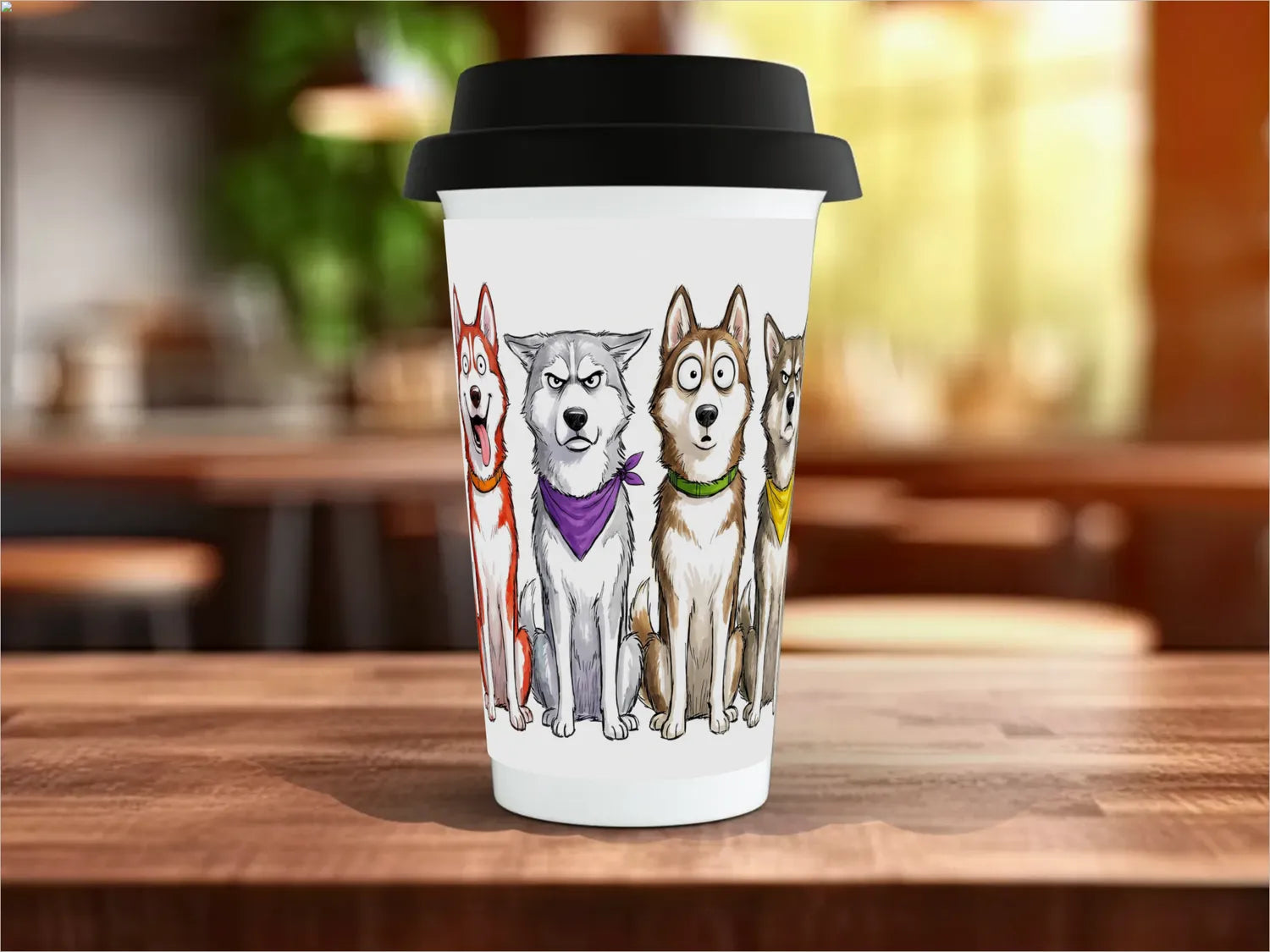 Huskies Mug | Funny Siberian Husky Lover Gift Travel Mug