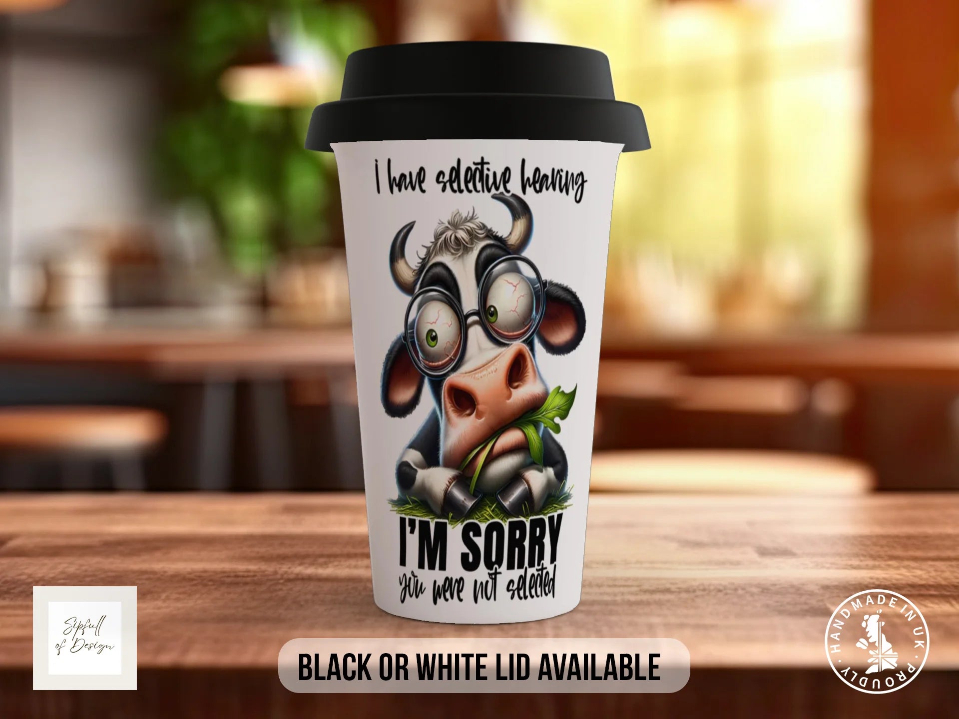 I Have Selective Hearing I'm Sorry You Were Not Selected Mug | Funny Cow Gift Travel Mug
