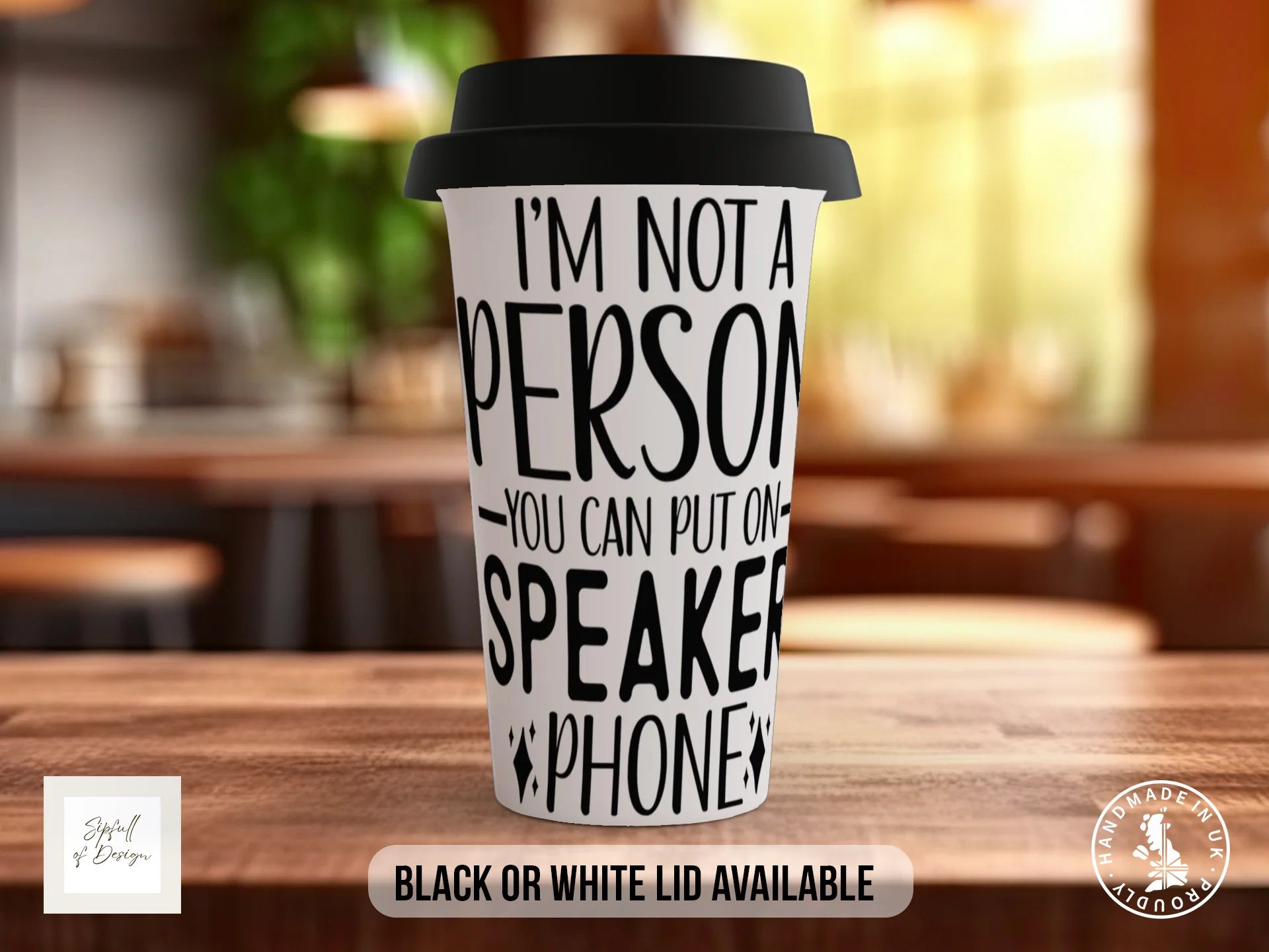 I'm Not a Person You Can Put on Speakerphone Mug | Funny Gift Travel Mug
