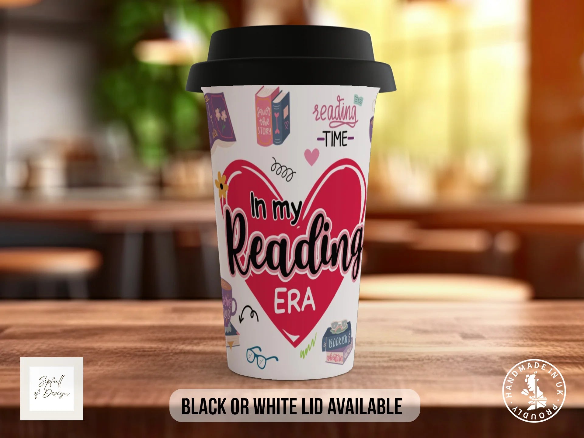 In My Reading Era Mug | Illustrated Book Lover Gift Travel Mug
