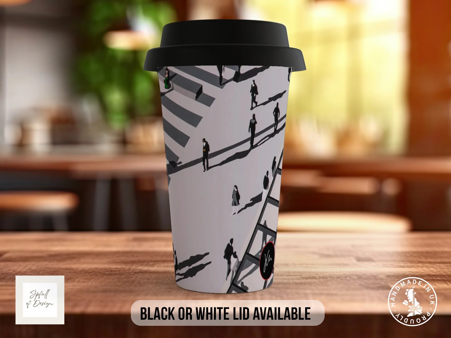 King's Cross People Mug | Joel Clark Signature Art Travel Mug