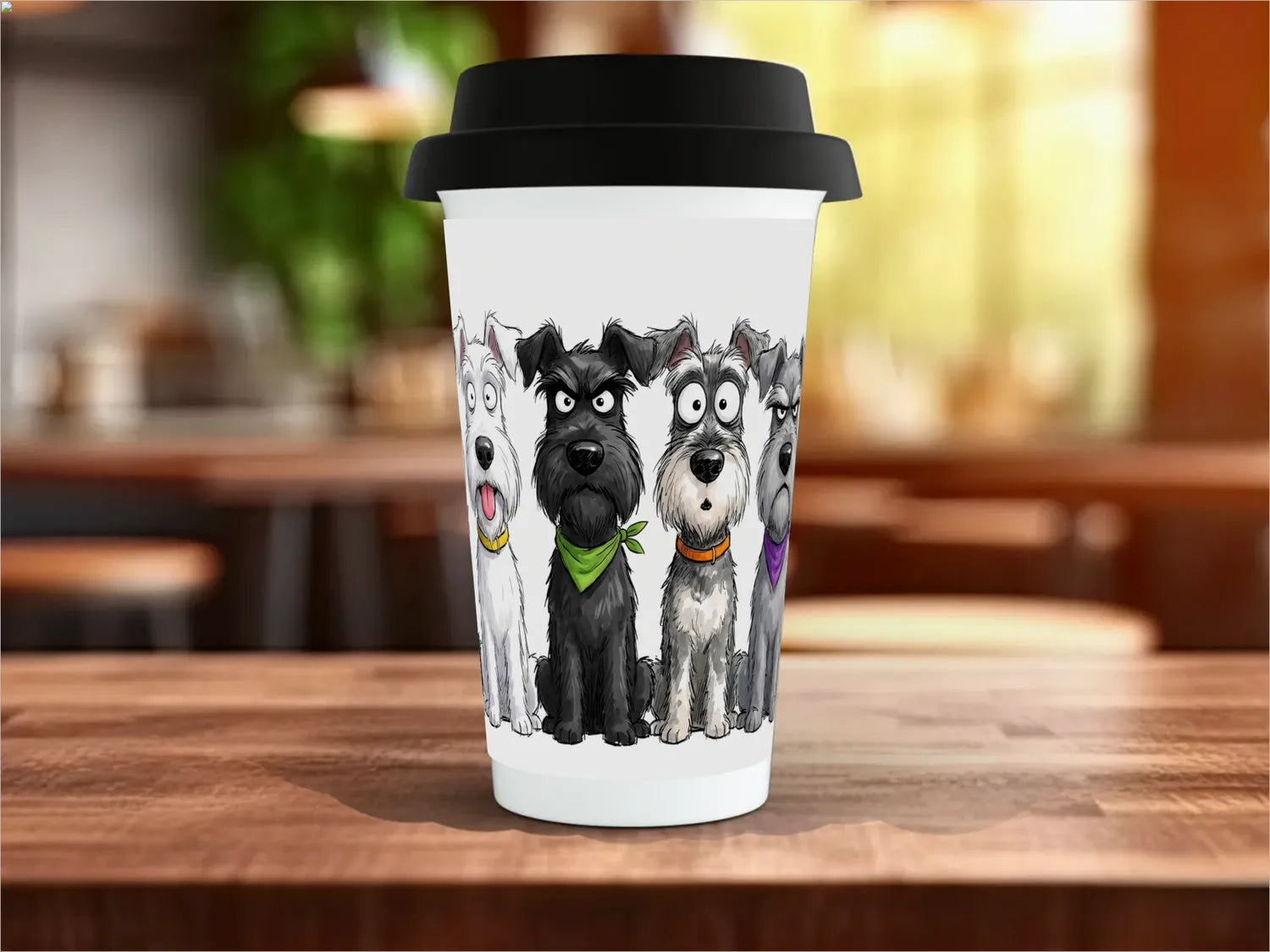 Miniature Schnauzers Mug | Funny Schnauzer Lover Gift Travel Mug