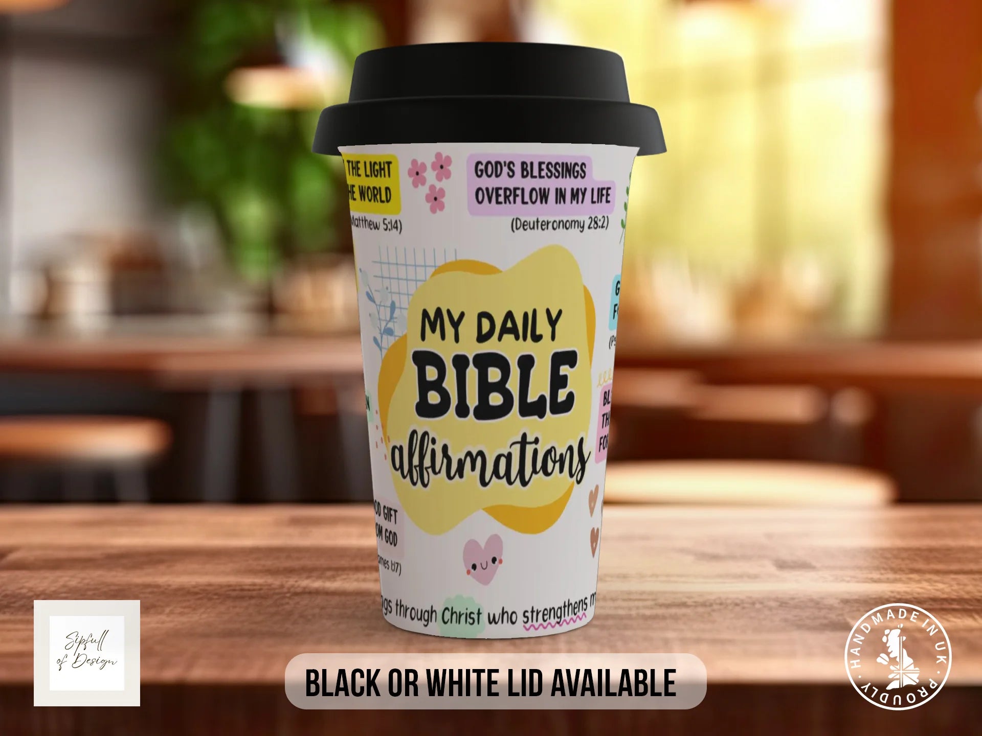 My Daily Bible Affirmations Mug | Christian Scripture Gift Mug Travel Mug