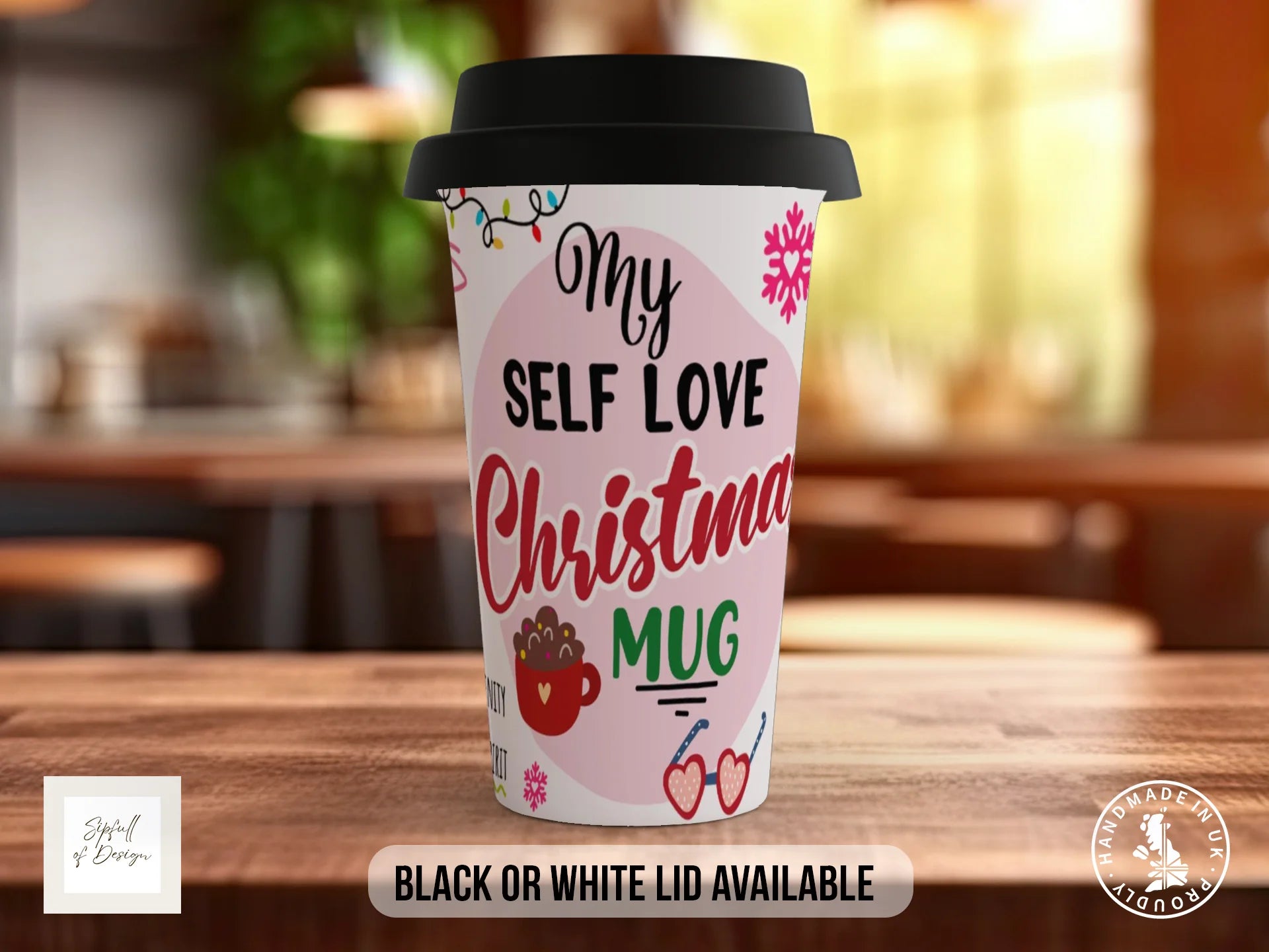 My Self Love Christmas Mug | Festive Gift for Her Travel Mug