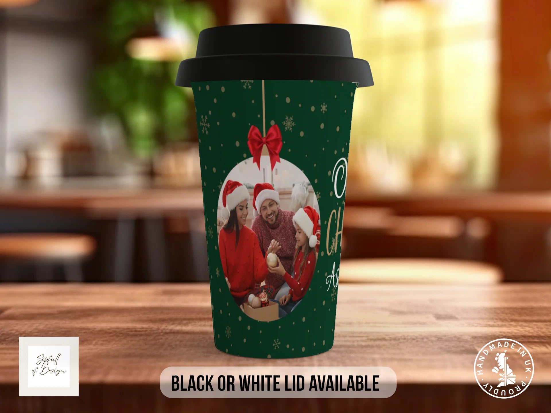 Our First Christmas as a Family Personalised Photo Mug Travel Mug