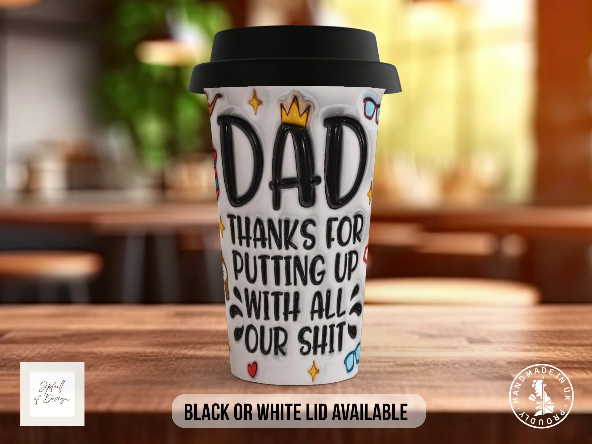 Daddy's Little Sh*ts Mug | Personalised Funny Dad Gift Travel Mug