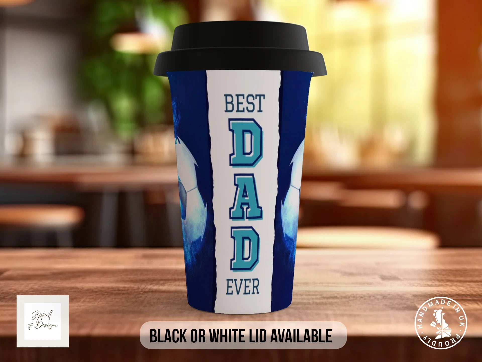 Best Dad Ever Football Mug | Father's Day Gift for Football Dads Travel Mug
