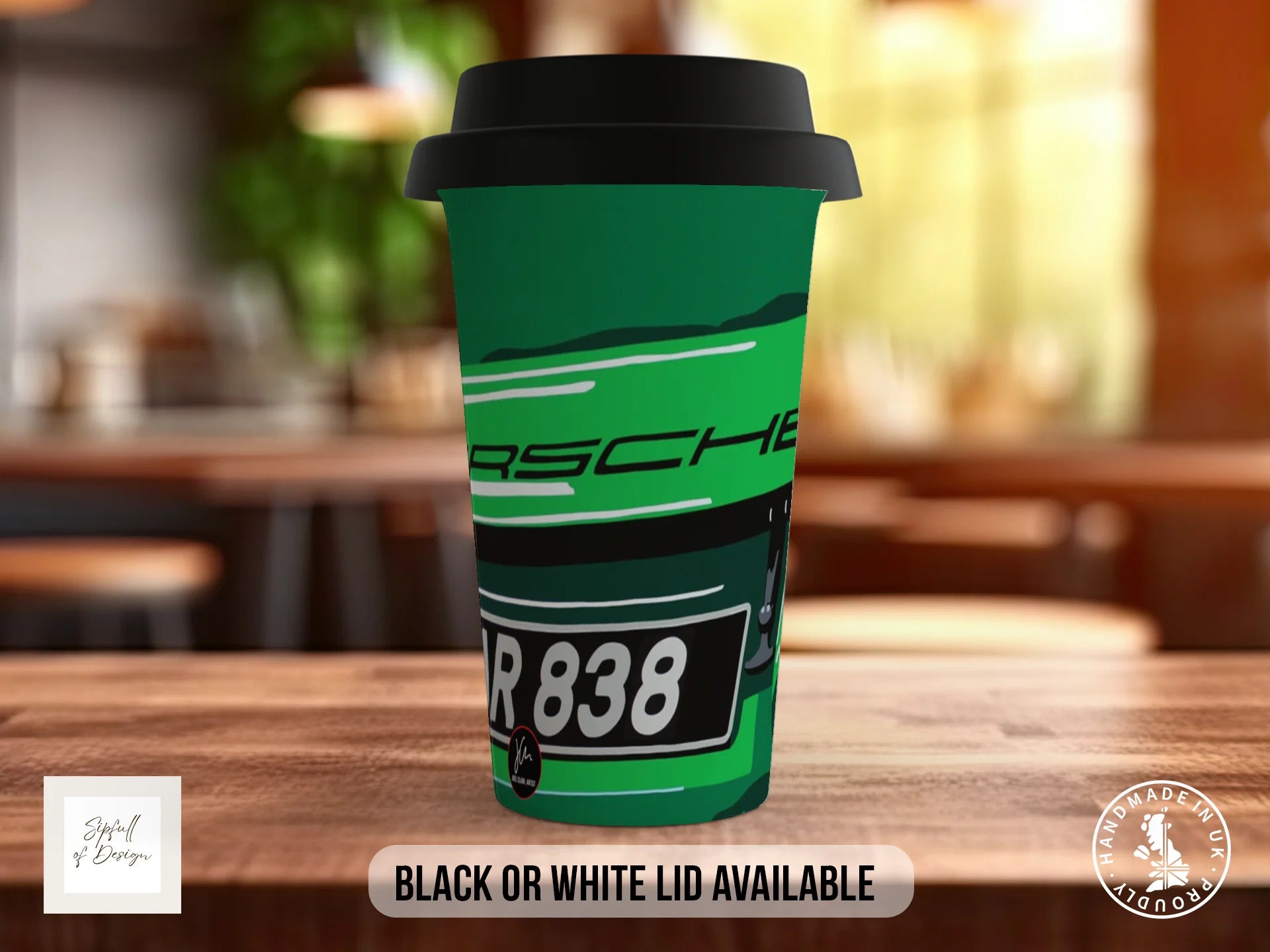 Porsche 911 RSR Mug | Joel Clark Signature Automotive Design Travel Mug