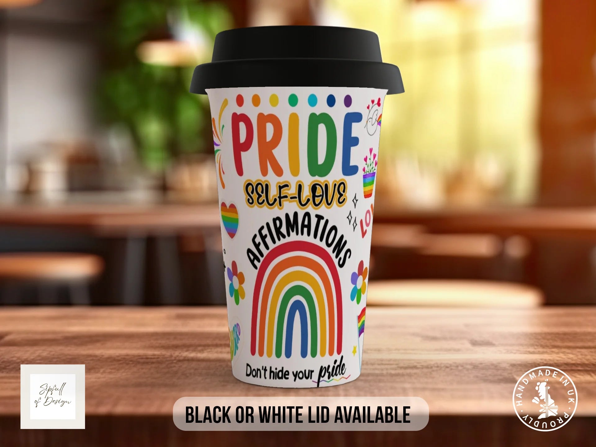 Pride Self-Love Affirmations Mug | LGBTQ+ Gift Travel Mug