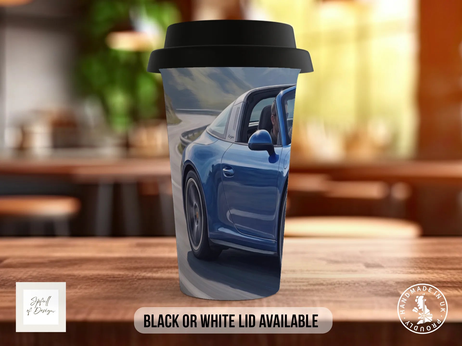 Rolling Art — A Bespoke Portrait of Your Car Travel Mug