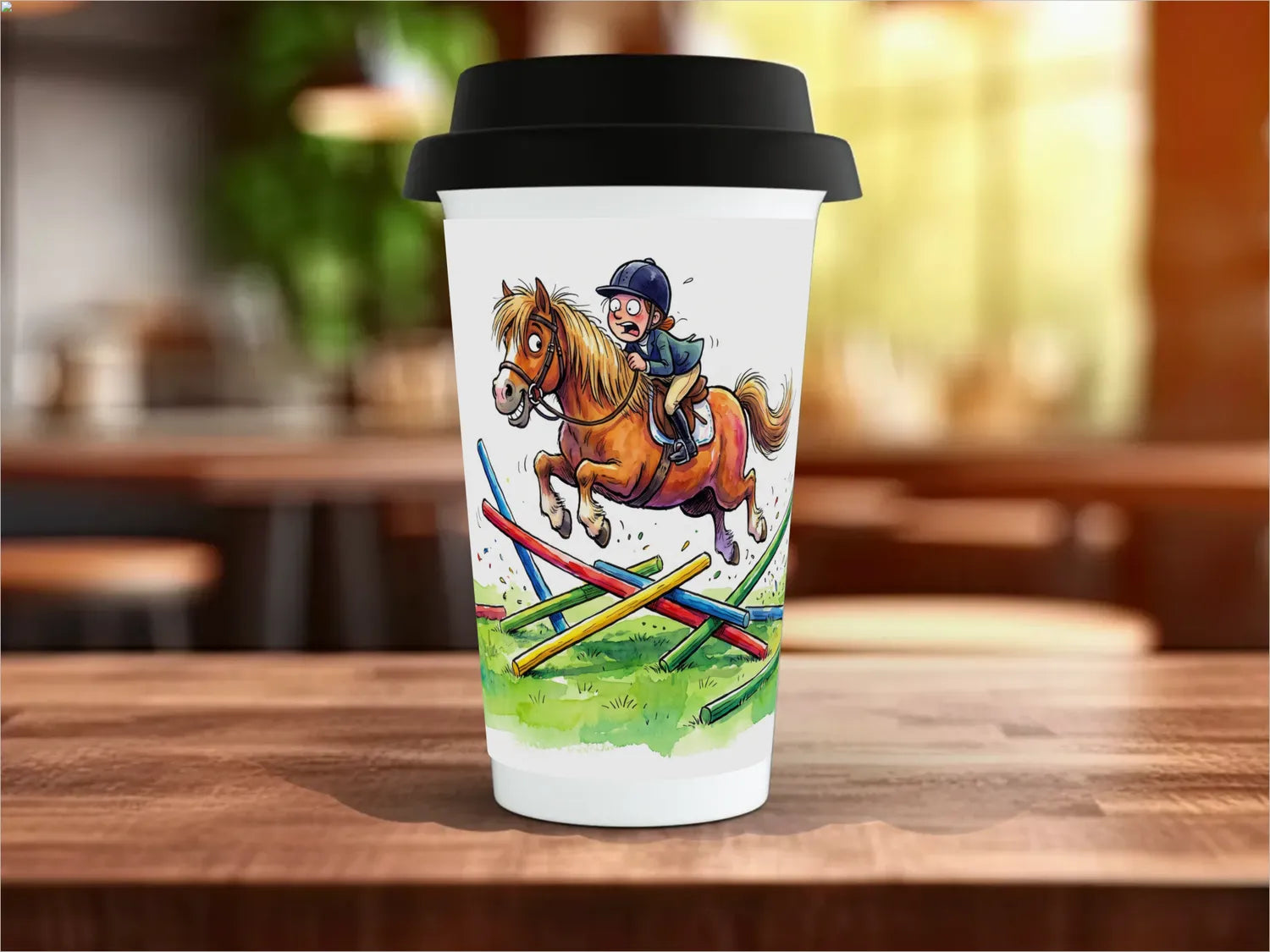 Showjumping Horse Mug | Funny Show Jumper Gift Travel Mug