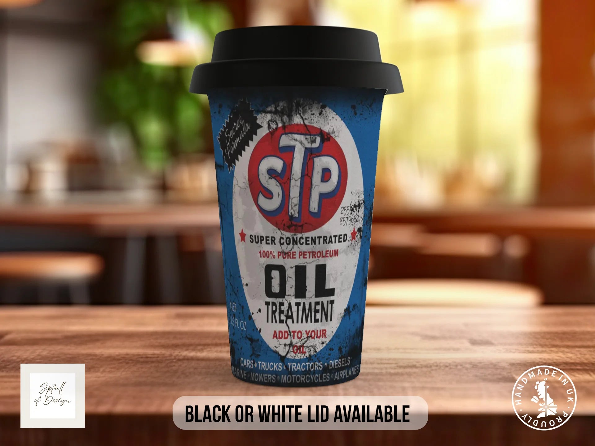 STP Oil Treatment Mug | Vintage Retro Motorsport Gift Travel Mug