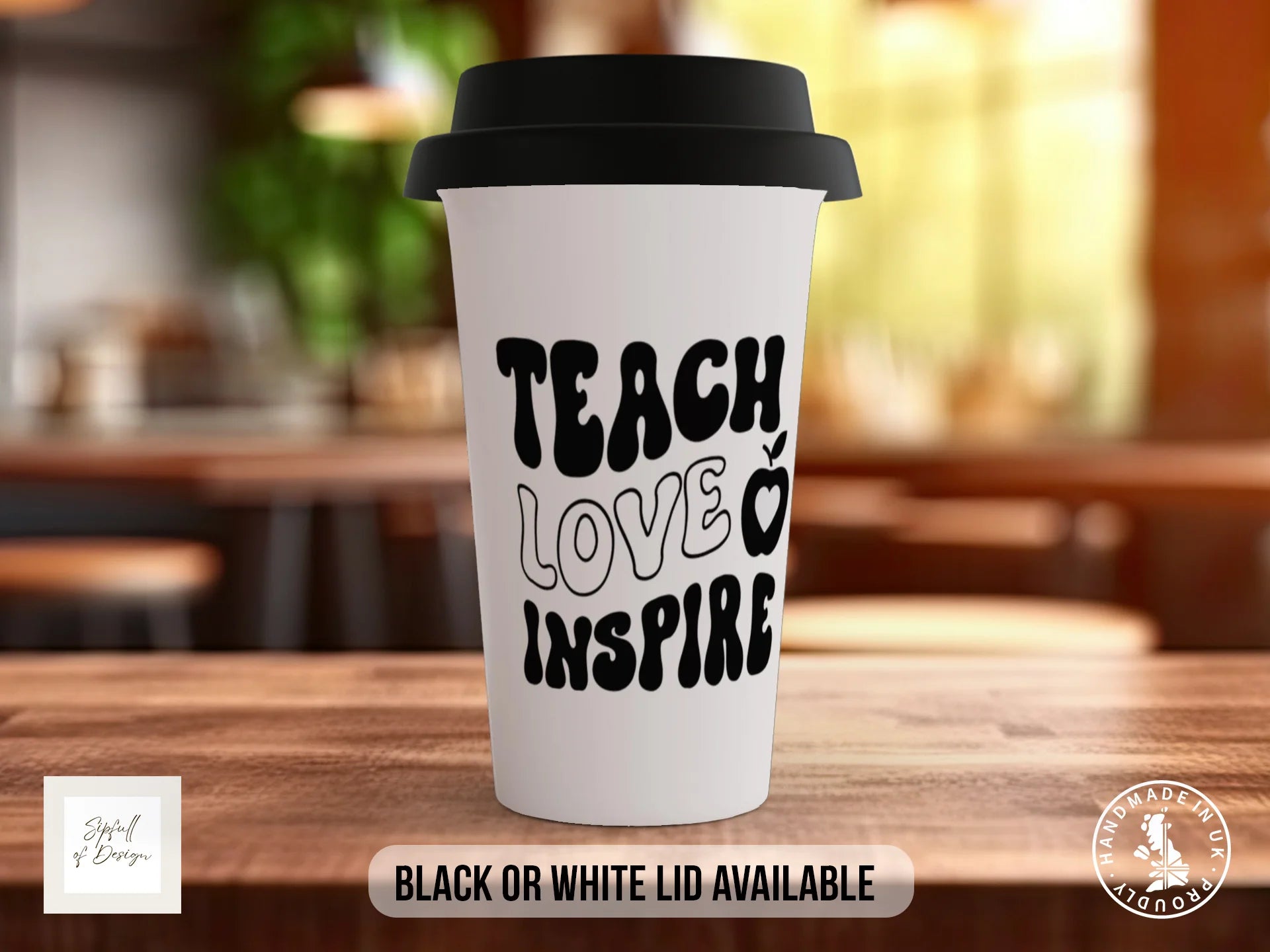 Teach Love Inspire Mug | Inspirational Teacher Gift Travel Mug