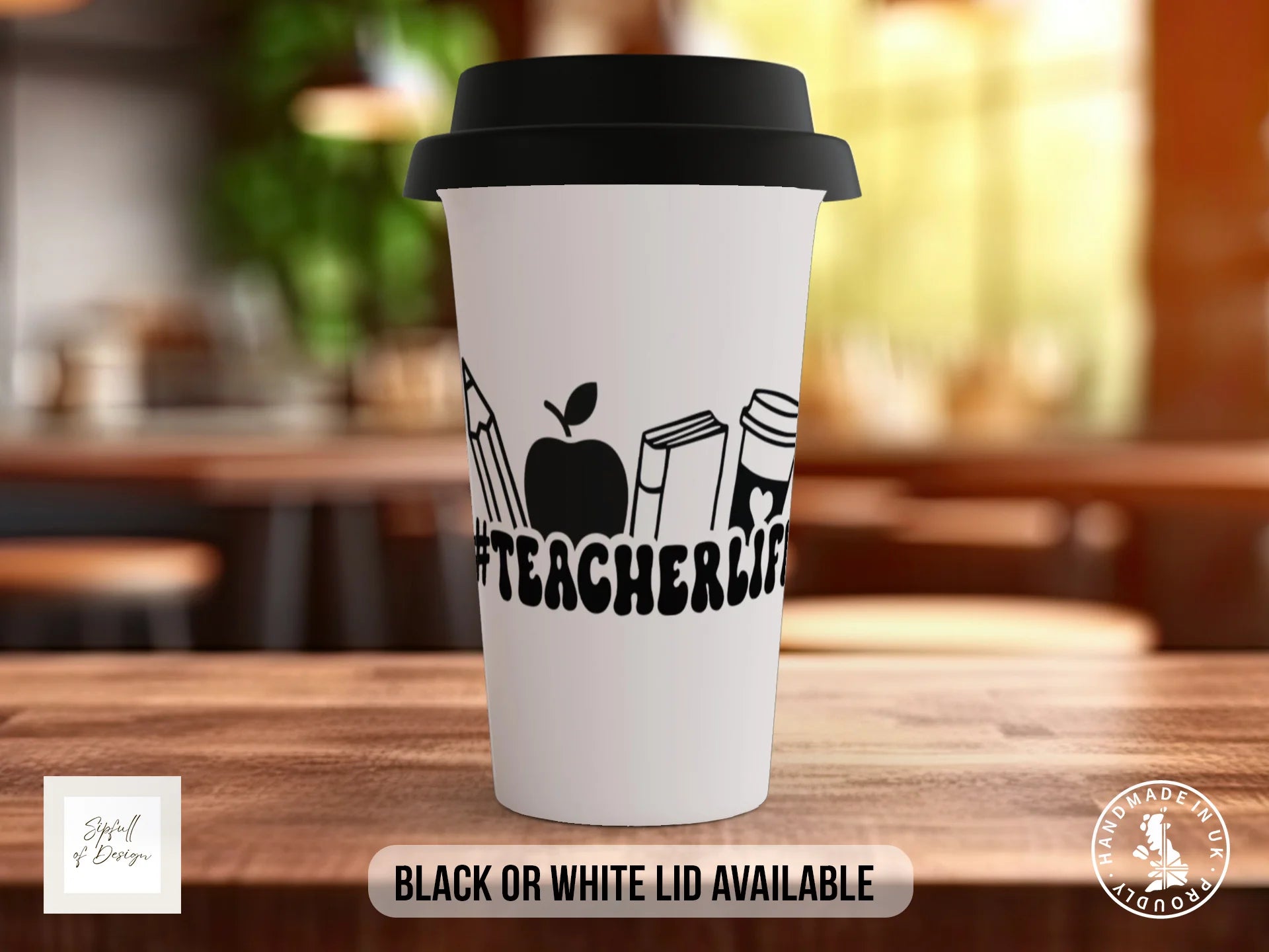 #TeacherLife Mug | Teacher Gift with Icons Travel Mug
