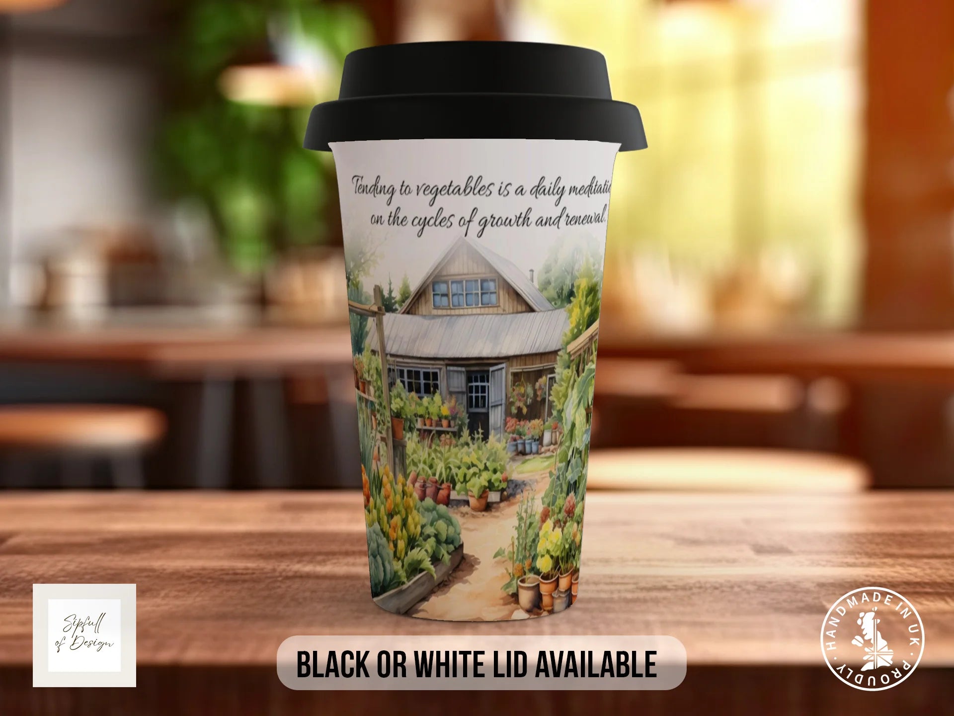 Tending to Vegetables Mug | Gardening Quote Gift Travel Mug