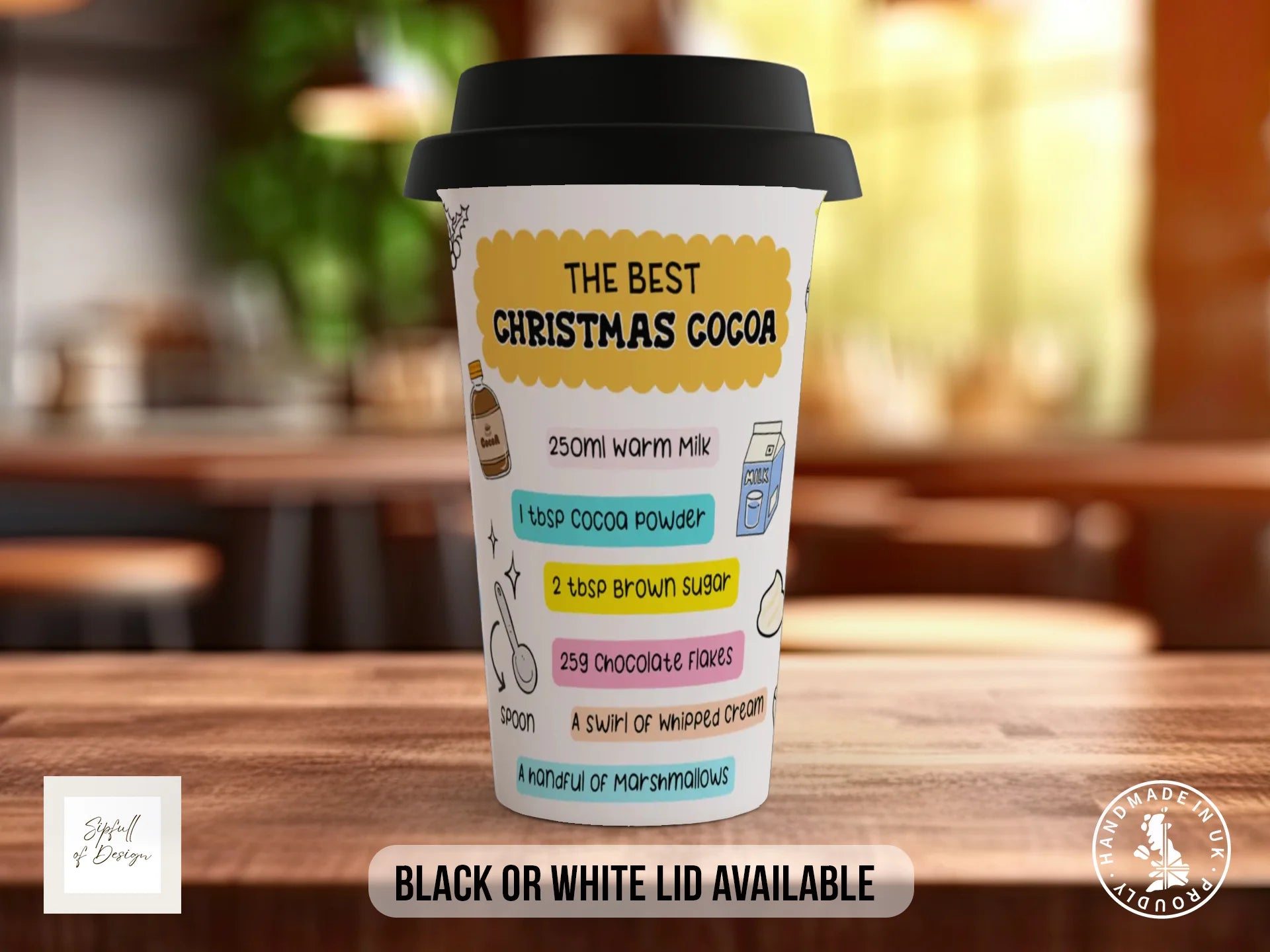 The Best Christmas Cocoa Mug – Festive Hot Chocolate Recipe Mug Travel Mug
