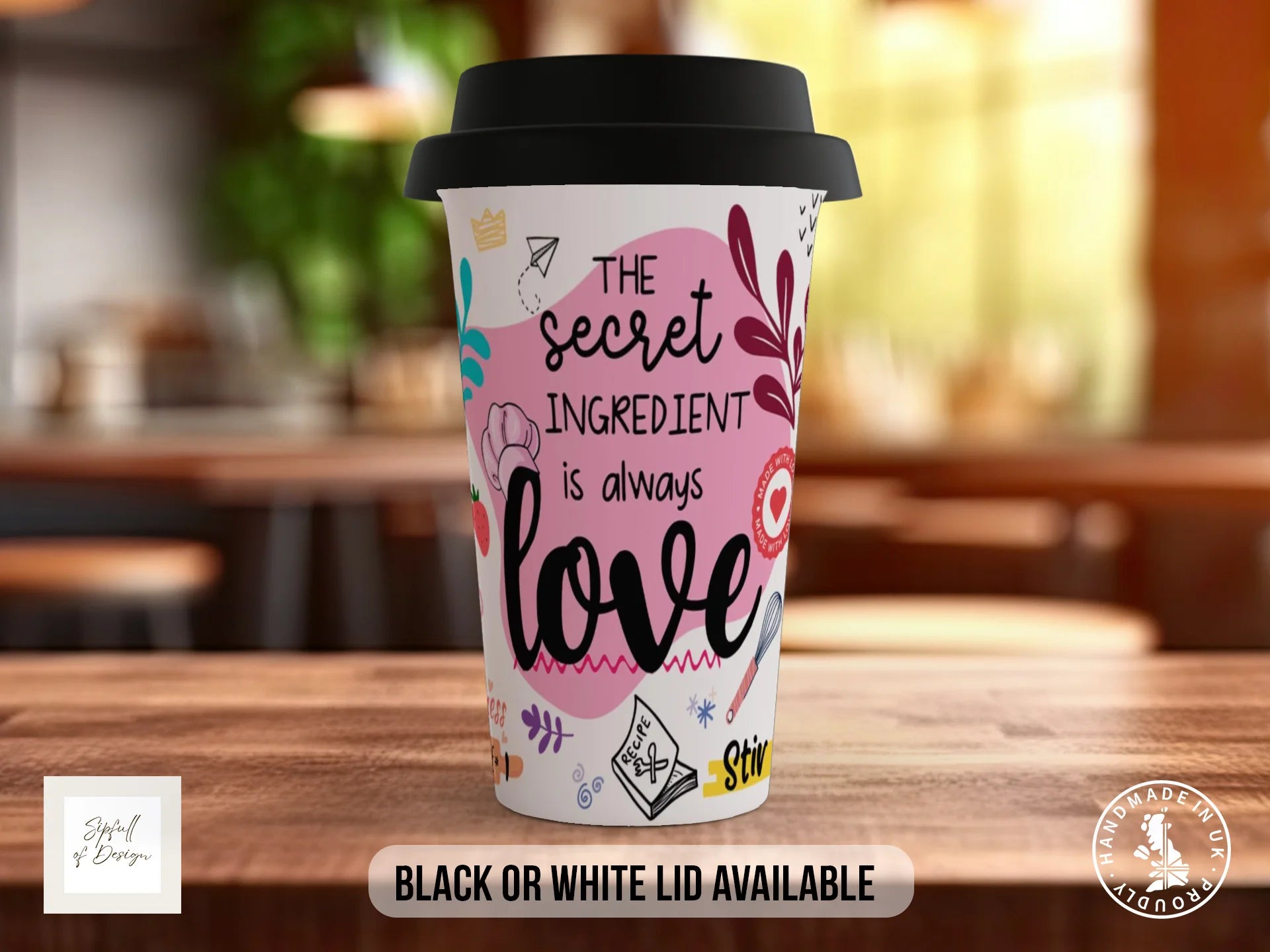 The Secret Ingredient Is Always Love Mug | Baking Kitchen Gift Travel Mug