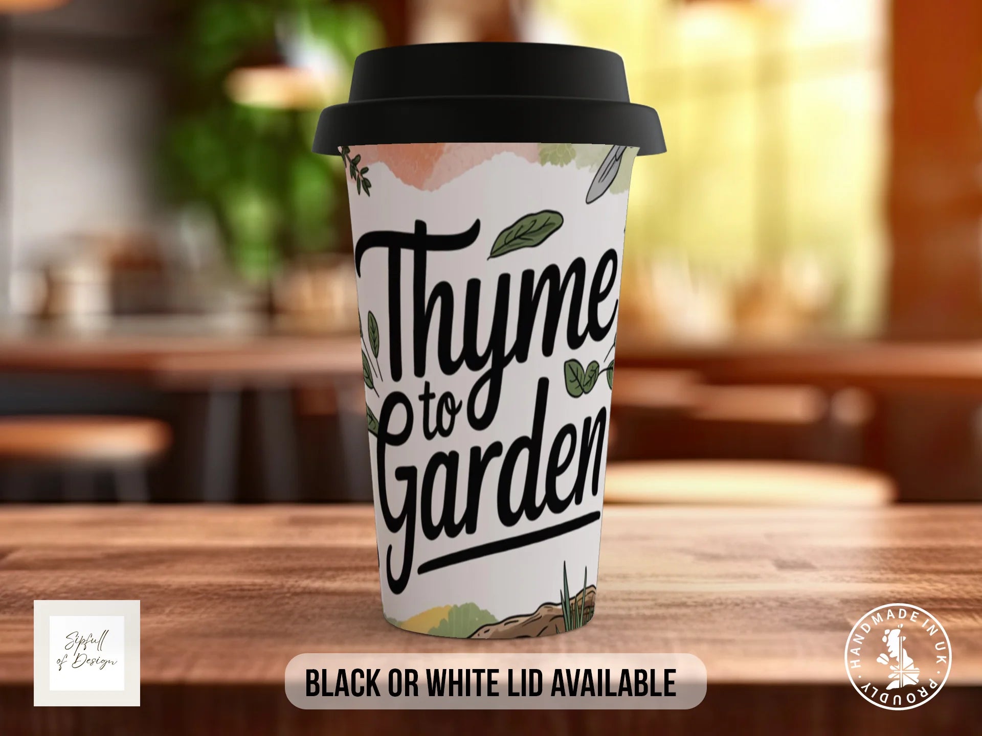 Thyme to Garden Mug | Funny Gardening Gift Travel Mug