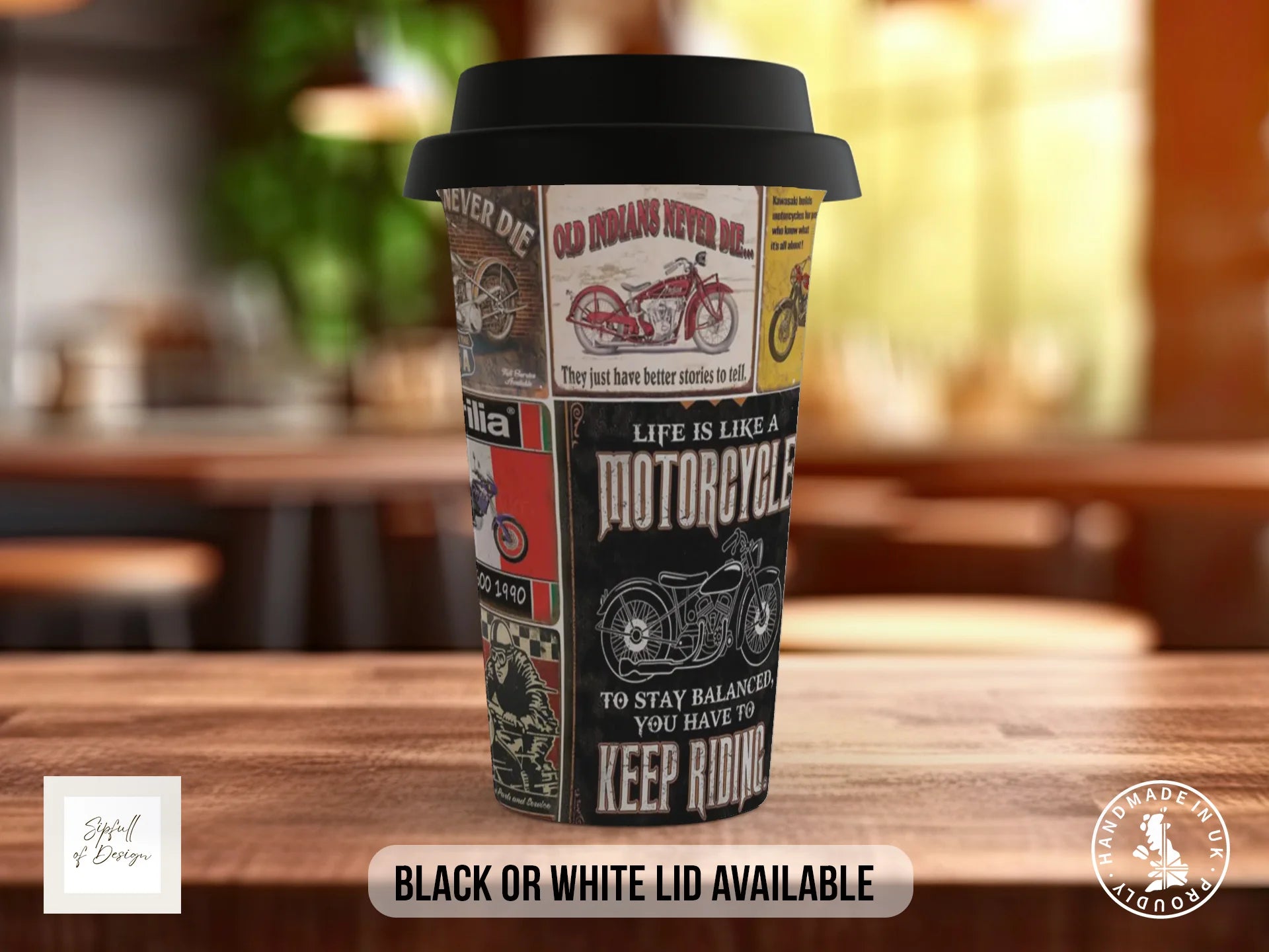 US Motorcycle Route 66 Mug | Vintage Biker Road Trip Gift Travel Mug