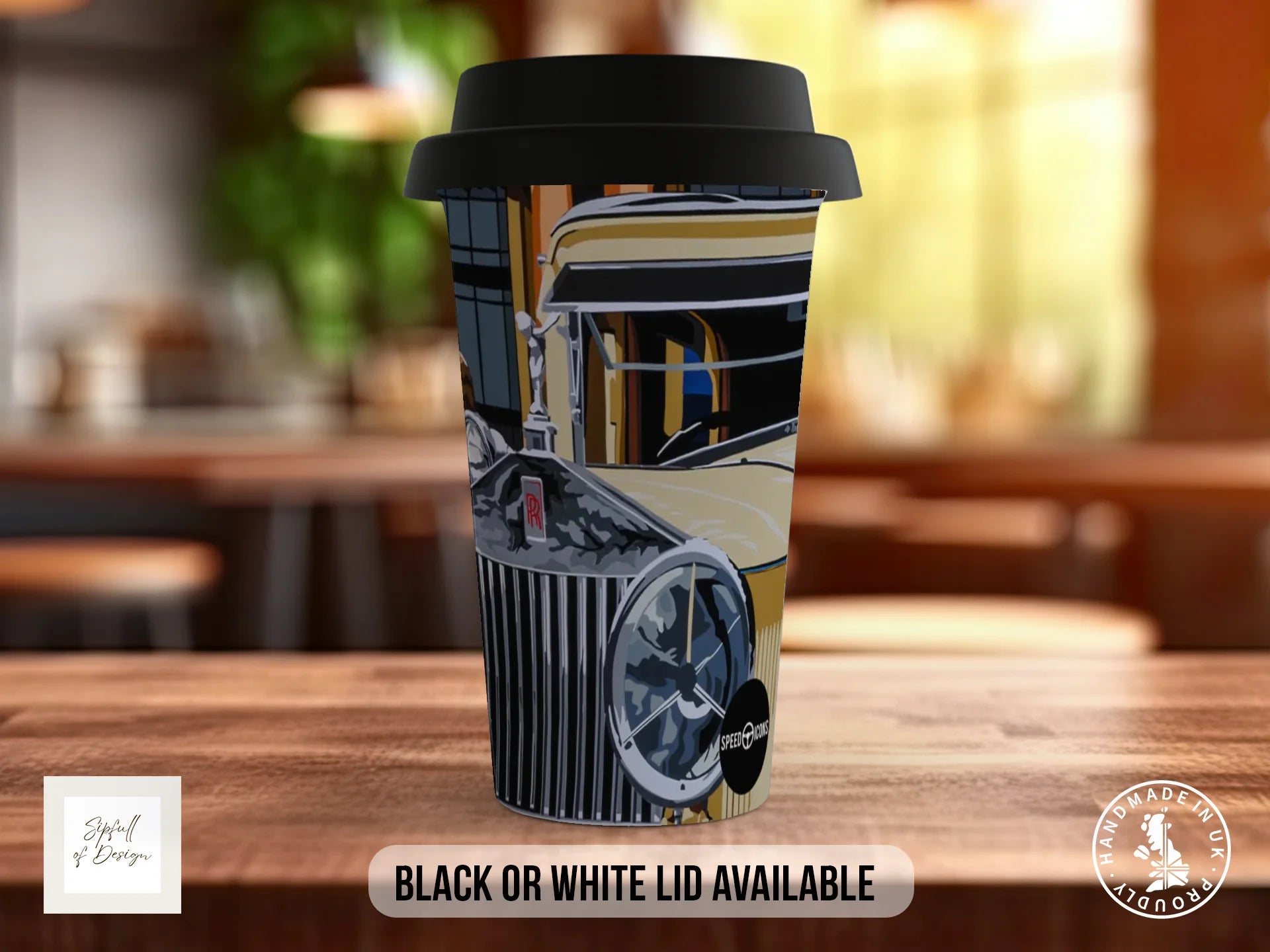 Vintage Rolls-Royce Elegance Mug | Joel Clark Signature Automotive Design Travel Mug