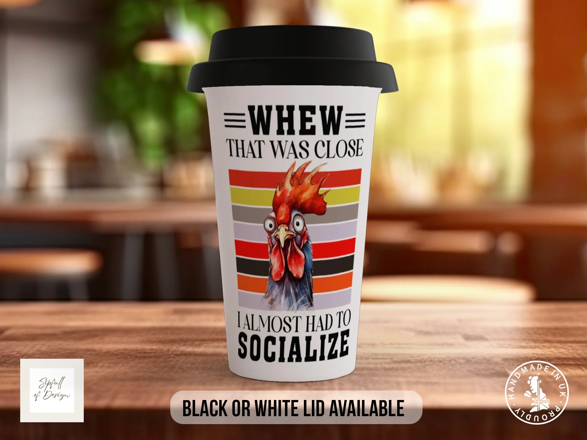 Whew That Was Close I Almost Had to Socialise Mug | Funny Introvert Gift Travel Mug
