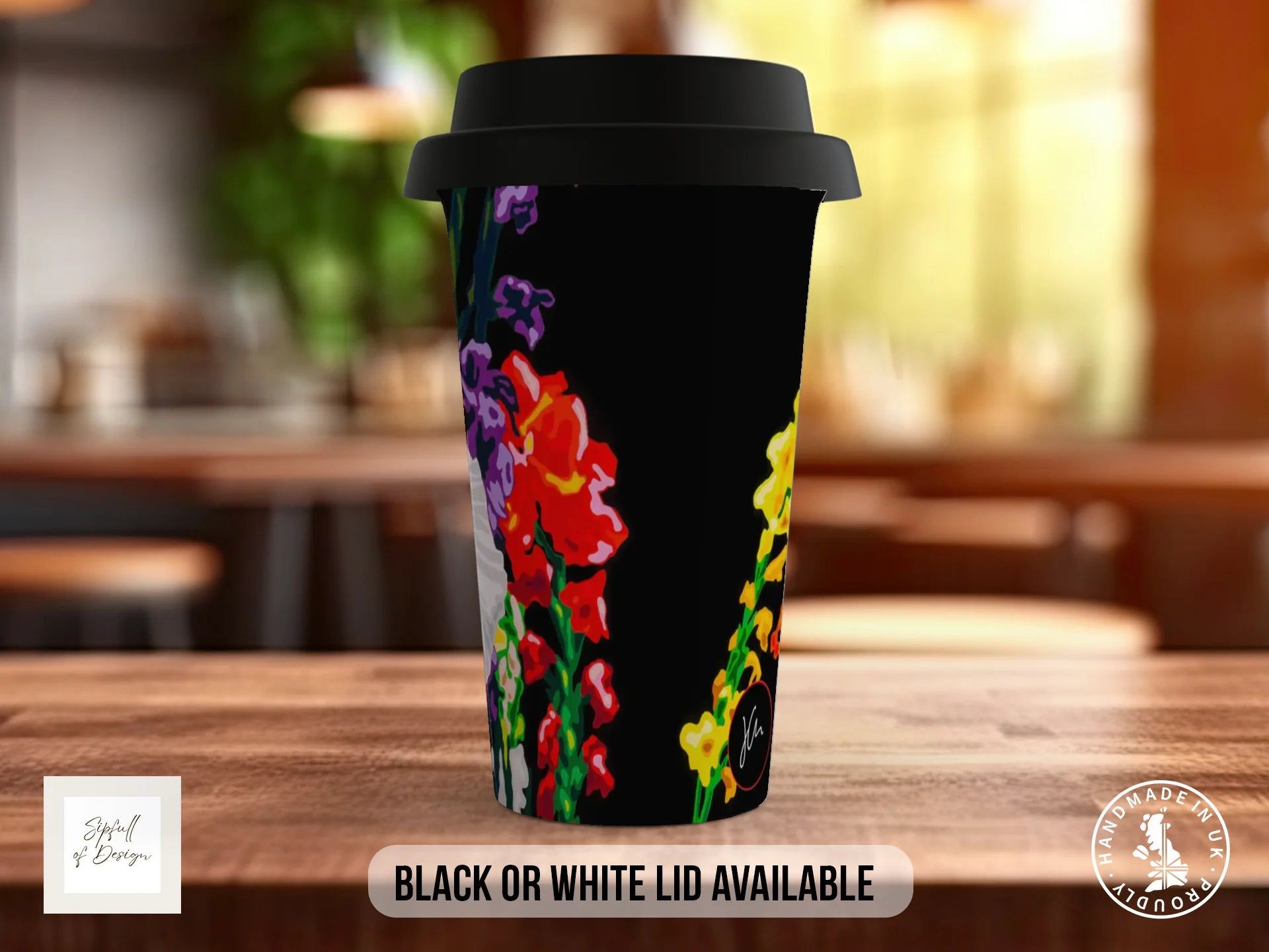 Wild Flowers Mug | Joel Clark Signature Art | Wild Flowers Series Travel Mug