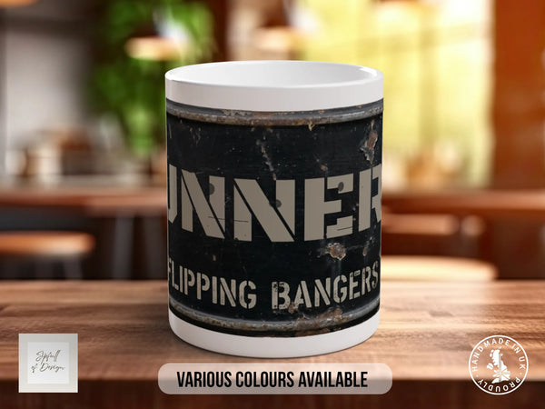 Flipping Bangers Personalised Vintage Numberplate Mug | Official Merchandise