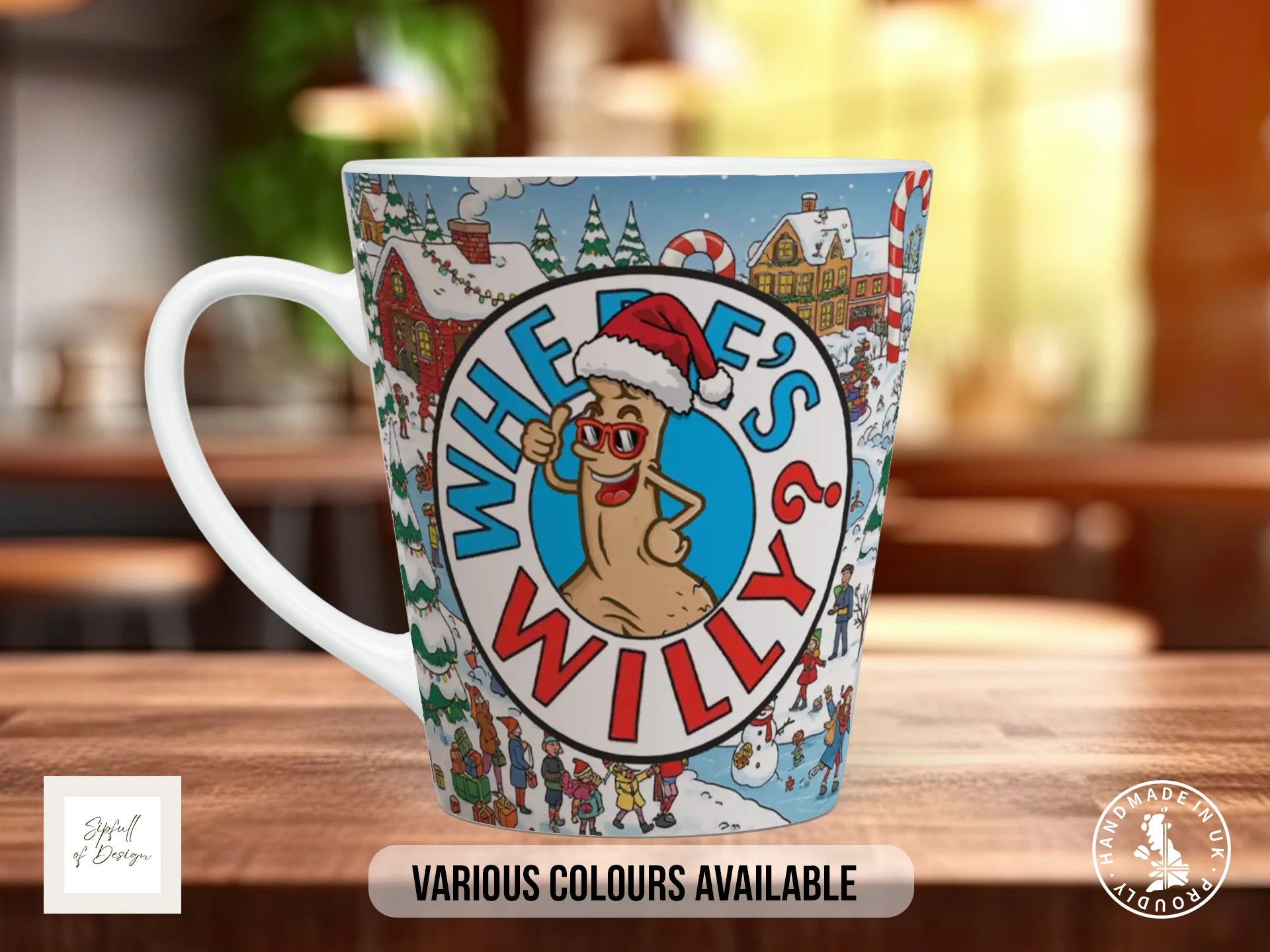 Where's Willy? Christmas Mug | Funny Secret Santa Gift 12oz Latte