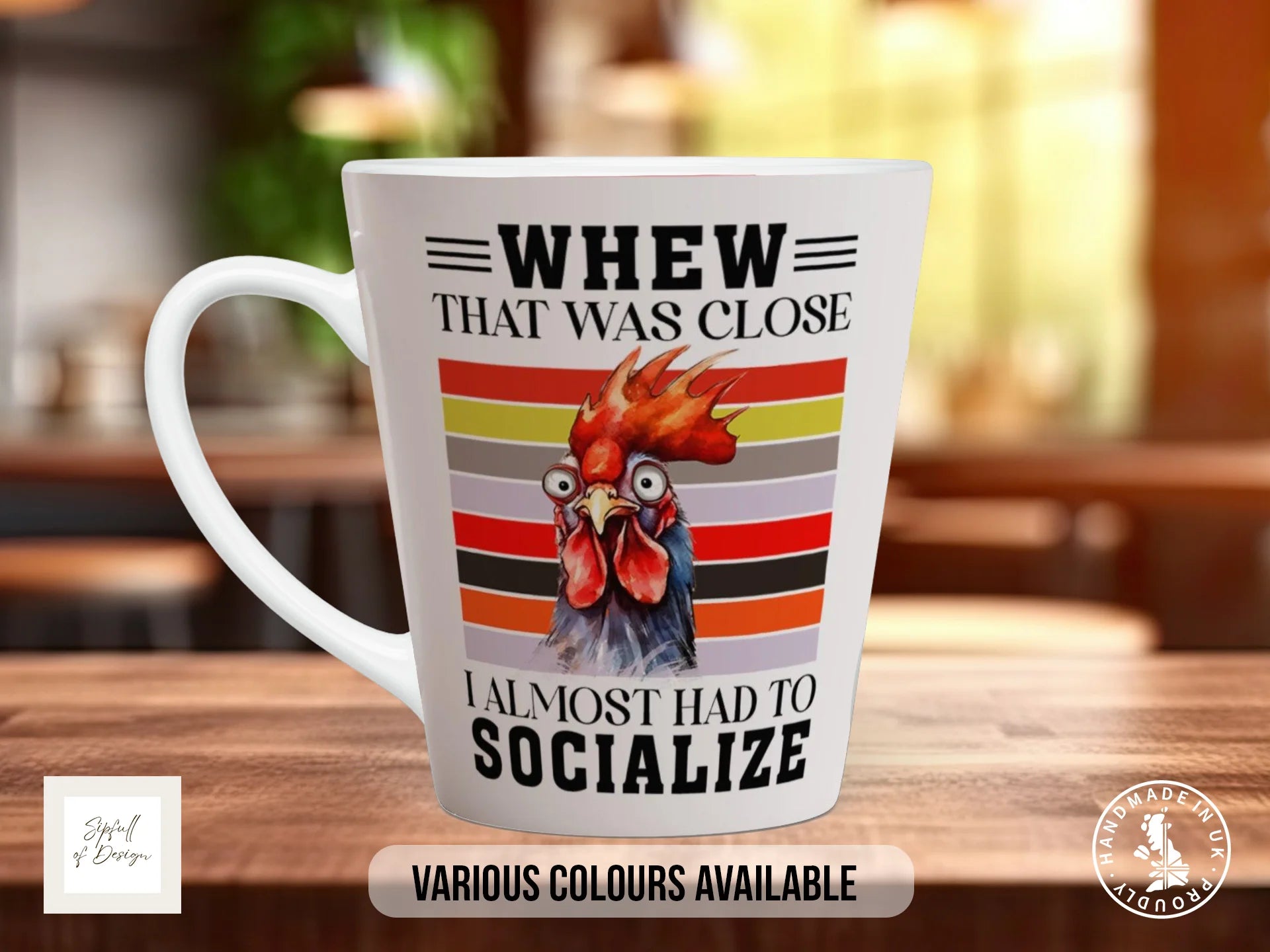 Whew That Was Close I Almost Had to Socialise Mug | Funny Introvert Gift 12oz Latte