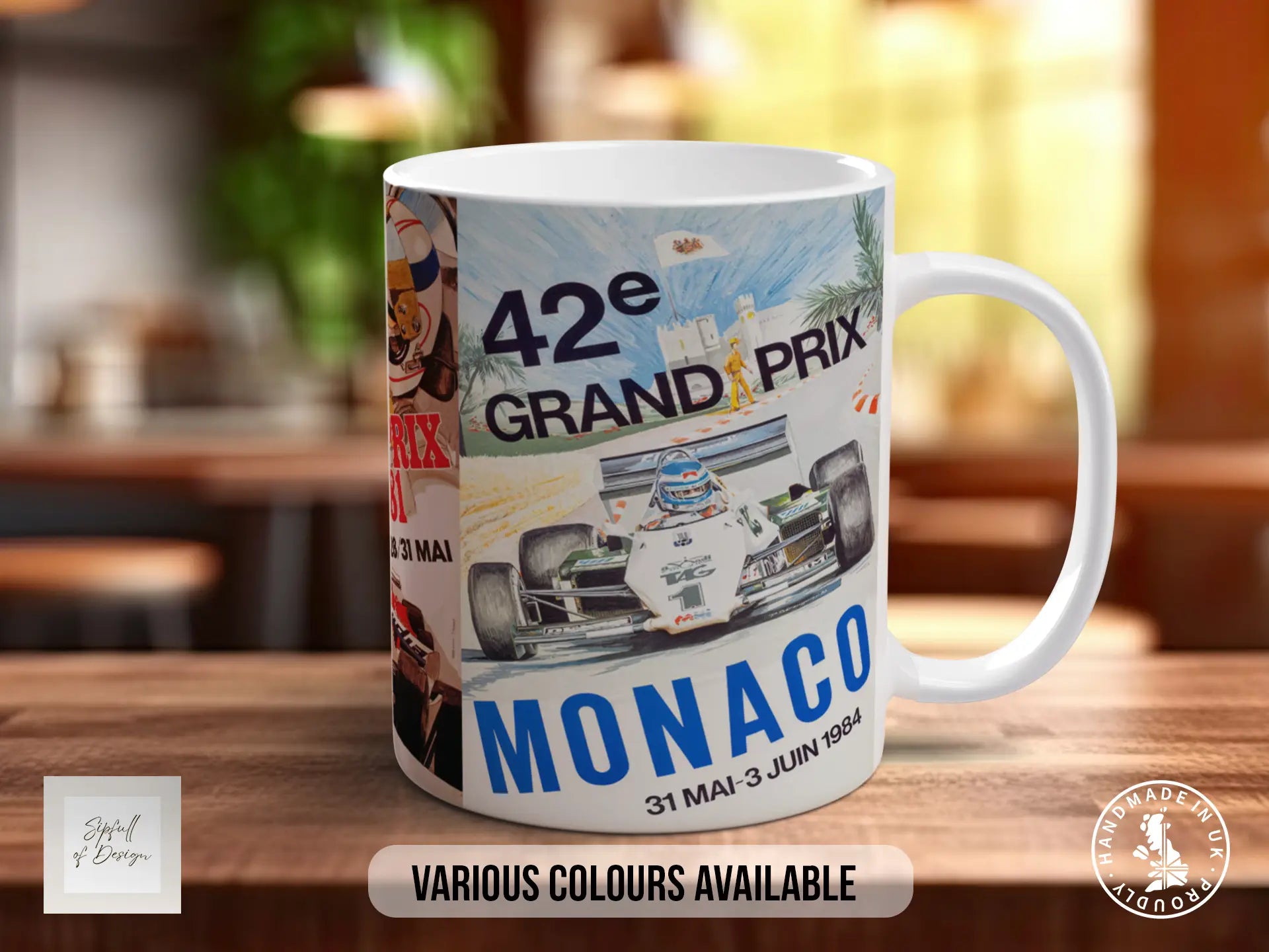 Monaco GP 70s–80s Mug | Vintage Formula 1 Motorsport Gift