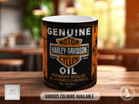 Harley-Davidson Motor Oil Mug | Vintage Retro Motorcycle Gift