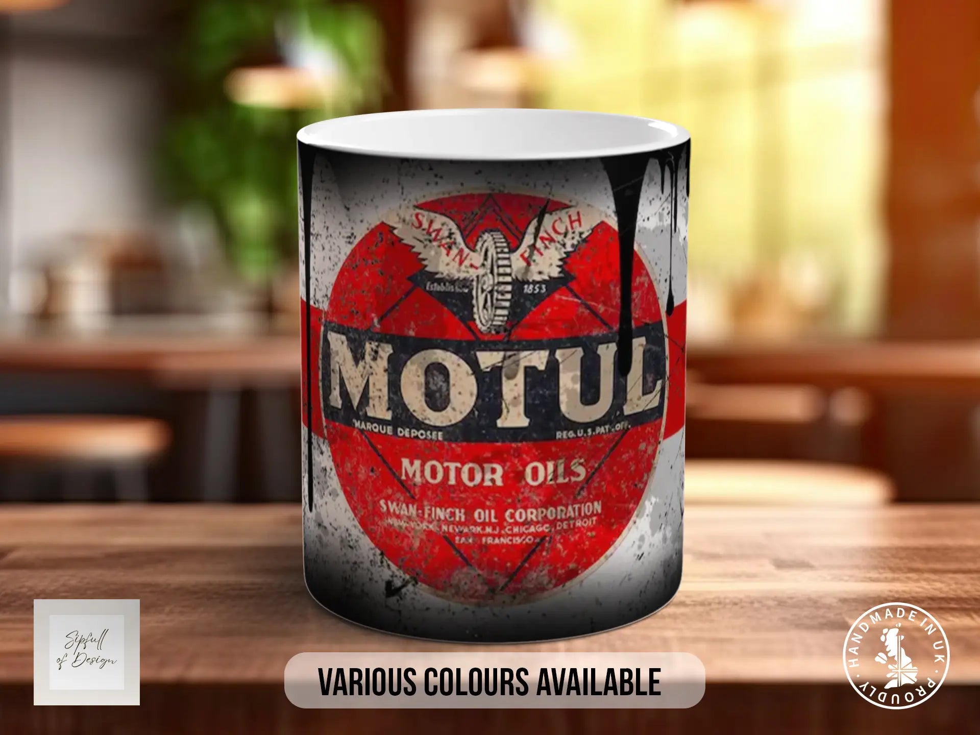 Motul Motor Oil Mug | Vintage Retro Motorsport Garage Gift