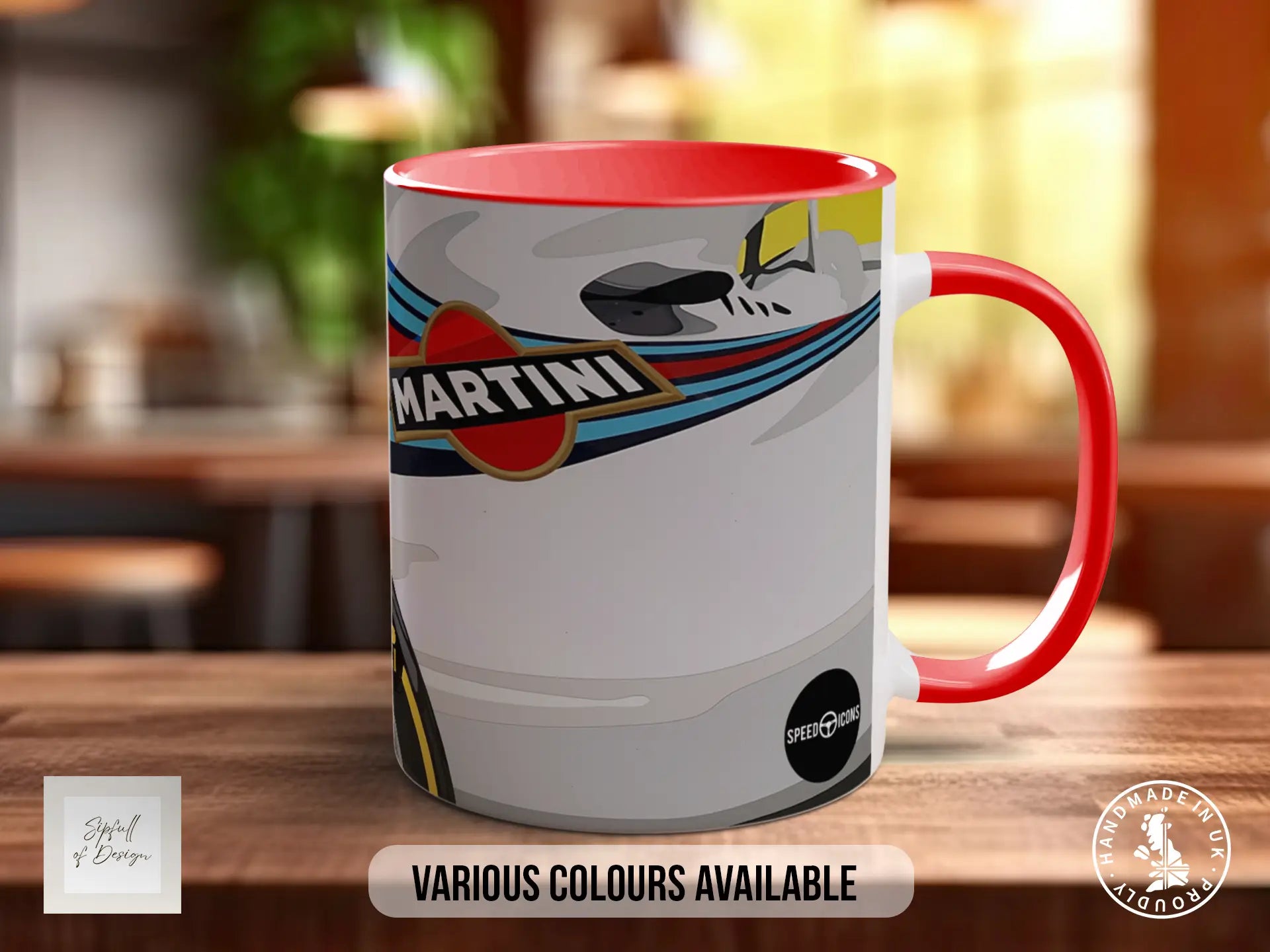 Williams Martini Signature Mug – Joel Clark artwork, right view