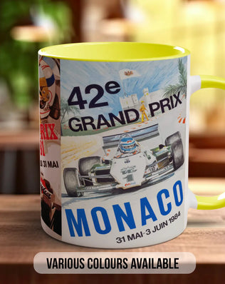 Monaco GP 70s–80s Mug | Vintage Formula 1 Motorsport Gift