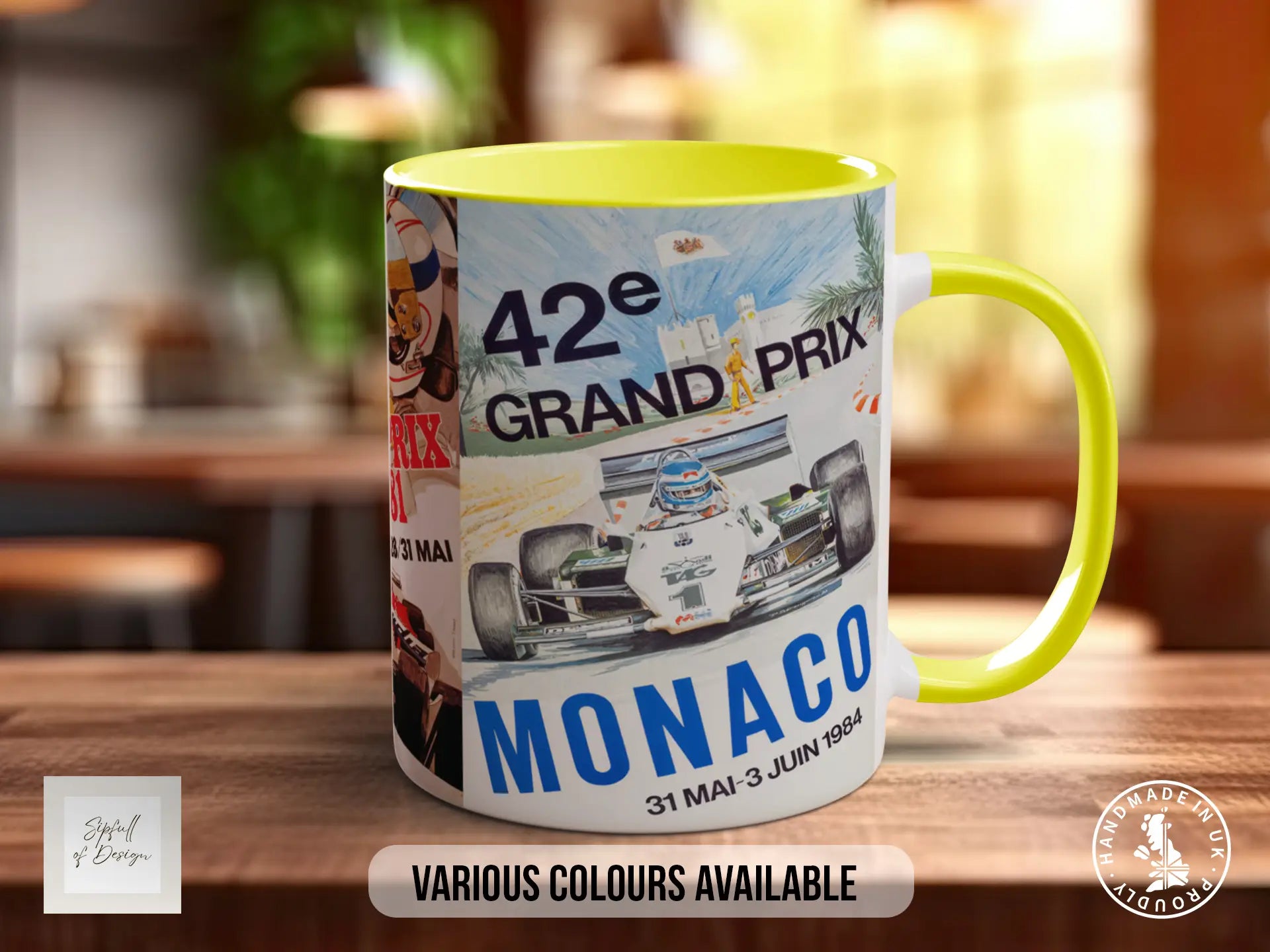 Monaco GP 70s–80s Mug | Vintage Formula 1 Motorsport Gift