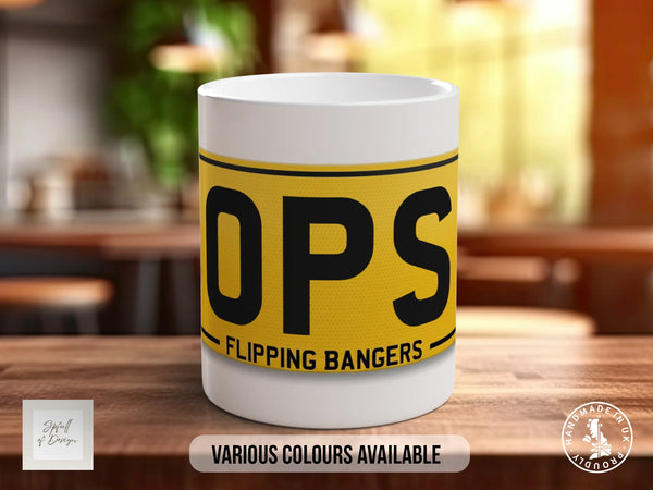 Flipping Bangers Personalised Numberplate Mug | Official Merchandise